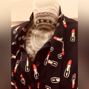 flirty lipstick cocktail babydoll dress